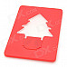 SXH-sdd001 Creative Ultra-Thin Christmas Tree Shaped 2-LED Green Light Card Lamp - Red (1 x CR1220)