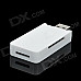 SSK SCRM053 Multi-in-One USB 2.0 Card Reader for Micro SD / TF / M2 / MS / SD - White