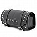 Studded Artificial Leather Tool Bag for Motorcycle - Black