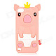 3D Pig Style Ultra-Slim Silicone Back Case for Ipod Touch 5 - Pink
