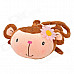 Plush + PP Cotton Plush Monkey Doll Toy - Brown + Light Yellow