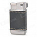 Zinc Alloy + PU Butane Gas Lighter for Smoking Pipe - Black + Silver