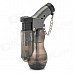 Pear-Shaped 1300'C Windproof Butane Jet Torch Lighter - Grey Black