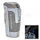 D4871A Multifunction Windproof Butane Lighter w/ Corkscrew + Bottle Opener + Knife - Silver