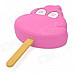 DB04 Cute Embarrassed Excrement Cartoon Role Popsicle Style Doll Toy - Deep Pink