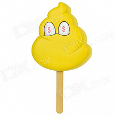 DB03 Cute Turd Shape PVC Popsicle Toy / Doll - Yellow