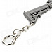 142 Unique Zinc Alloy Toy Gun Keychain - Silver Black