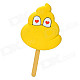 DB02 Cute Red Heart Eyes Excrement Cartoon Role Popsicle Style Doll Toy - Yellow