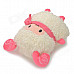 Cute Short Plush Little Sheep Doll Toy - White + Pink