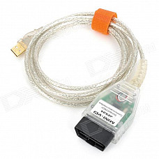YD182 USB VCI J2534 Module 16-Pin OBD2 Car Diagnostic Cable for Toyota - Translucent White (200cm)