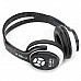 WS-2000 Rechargeable Wireless Headphones w/ TF Card Slot / FM Radio - Black + White