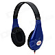 Ditmo DM-4700 Stylish Stereo Headphones - Blue + Black + Red (3.5mm Plug / 120cm)