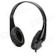 Ditmo DM-4700 Stereo Headset Headphones - Black + Red (3.5mm Plug / 120cm-Cable)