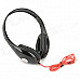 Ditmo DM-4700 Stereo Headset Headphones - Black + Red (3.5mm Plug / 120cm-Cable)