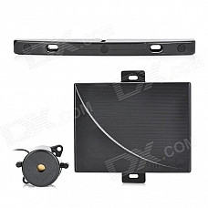USA License Plate Frame 3-Sensor Car Parking Sensor Kit - Black (10~24V)