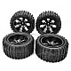 1:10 Scale Replacement Rubber Tires for R/C Off-Road Car / Truck - Black (4 PCS)