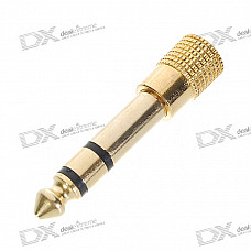 Gold Plated 6.3mm Male to 3.5mm Female Audio Connectors (2-Pack)