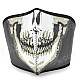 Skull Pattern Outdoor Motorcycle Face Mask Shield Guard - White + Black (Free Size)