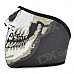 Skull Pattern Outdoor Motorcycle Face Mask Shield Guard - White + Black (Free Size)