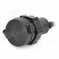 20626 DIY Cigarette Lighter Socket w/ Fuse for Vehicle / Motorcycle - Black (DC 12V / 54cm-Cable)