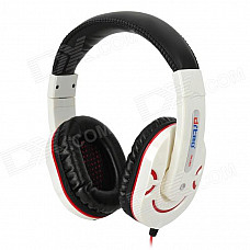 Ditmo DM-2800 Stylish Stereo Headphones - White + Black + Red (3.5mm Plug / 112cm)