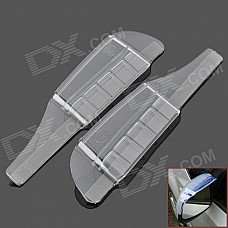 Universal Auto Car Rear View Mirror Rainproof Blade w/ Outlet - Transparent (2 PCS)