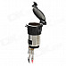 20624 Water Resistance DIY Cigarette Lighter Socket for Motorcycle / Vehicle - Black (DC 12V)