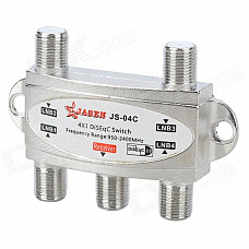 JASEN JS-04C 4 x 1 Satellite DiSEqC Switch - Silver