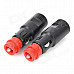 002512 DIY Car Cigarette Lighter Plugs - Black + Red (DC 5~48V / 2 PCS)