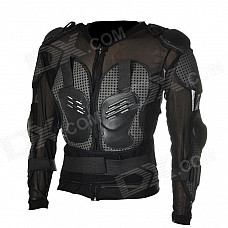 YW001 Motorcycle Body Protection Riding Armor Suit - Black + Grey (Size-L)