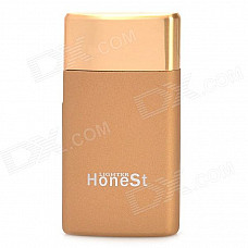 Classic Square Shaped Albronze Windproof Butane Jet Lighter - Golden