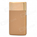 Classic Square Shaped Albronze Windproof Butane Jet Lighter - Golden