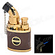 JOBON 635 Windproof Stainless Steel Butane Jet Torch Lighter - Golden + Brown