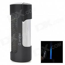 JG-875 Rectangle Stainless Steel Windproof Butane Gas Lighter - Black