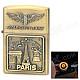 Creative USB Rechargeable Windproof Zinc Alloy Electronic Cigarette Lighter - Antique Golden