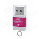 SY-M83 High Speed USB 2.0 M2 / TF Card Reader - Deep Pink + White