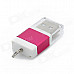 SY-M83 High Speed USB 2.0 M2 / TF Card Reader - Deep Pink + White