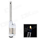 Creative Long Tube Design Zinc Alloy Butane Lighter - Silver