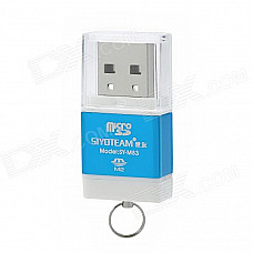 SIYOTEAM SY-M83 High-Speed USB 2.0 M2 / TF Card Reader - Blue + White