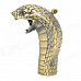 King Cobra Shaped Windproof Blue Frame Butane Lighter - Golden