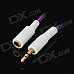 3.5mm Male to Female Extension Audio Cable - Purple + White (100cm)