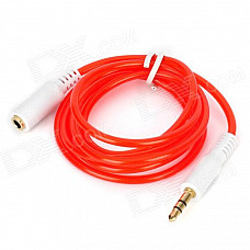 3.5mm Plug to Jack Extension Audio Cable - Red + White (100cm)