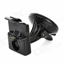 Car Windscreen Mount Holder w/ Suction Cup for Garmin NUVI 300 / 310 Series GPS Navigator - Black