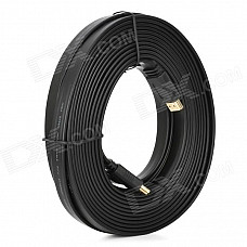 G1301 HDMI 1.4 Male to Male Flat Cable - Black (10m)