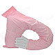 Creative Man's Arm Soft Plush Cushion Pillow - Pink + White
