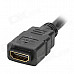HDMI V1.3 Male to Female Connection Cable w/ Angle HDMI Adapter - Black (53cm)