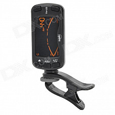 MUSEDO TM-25 1.8" LCD Plastic Clip-On Guitar Metronome Tuner - Black (1 x CR2032)