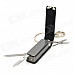 Baicheng BCZ103-5 Multifunctional Portfolio Tools Stainless Steel Butane Lighter w/ Key Ring - Black