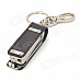 HONEST Genuine Leather + Stainless Steel Butane Lighter w/ Knife / Keychain - Brown + Silver