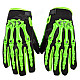 Skeleton Anti-Skid Breathable Motorcycle Racing Full-Finger Gloves - Green + Black (Size-M / Pair)